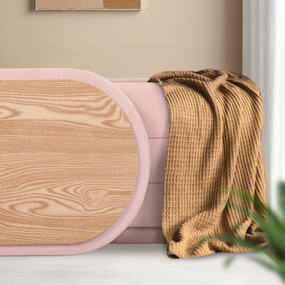 Coffee Table Storage Ottoman - Chenille Fabic Padded Blanket Box Bench CELIA - PINK V274-FT-BL-250105KE-PK