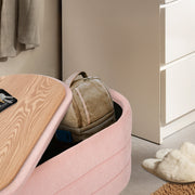 Coffee Table Storage Ottoman - Chenille Fabic Padded Blanket Box Bench CELIA - PINK V274-FT-BL-250105KE-PK