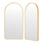 2 Set Wall Arch Mirror Arc Aluminum Frame Bathroom 50x100cm GOLD V274-FT-BM-ALUAC-GD50100-X2