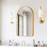 Wall Arch Mirror Arc Aluminum Frame Bathroom 50x80cm GOLD V274-FT-BM-ALUAC-GD5080