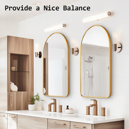 Wall Arch Mirror Arc Aluminum Frame Bathroom 50x80cm GOLD V274-FT-BM-ALUAC-GD5080