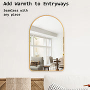 Wall Arch Mirror Arc Aluminum Frame Bathroom 50x80cm GOLD V274-FT-BM-ALUAC-GD5080