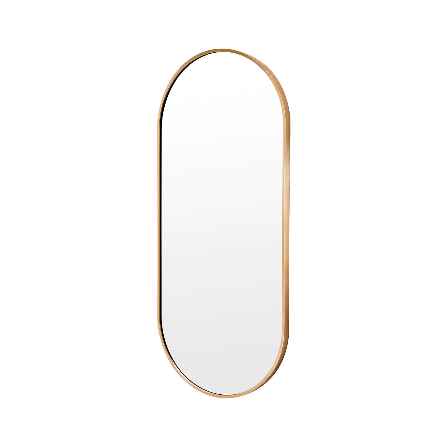 Wall Mirror Oval Aluminum Frame Bathroom 45x100cm GOLD V274-FT-BM-ALUOV-GLD45100