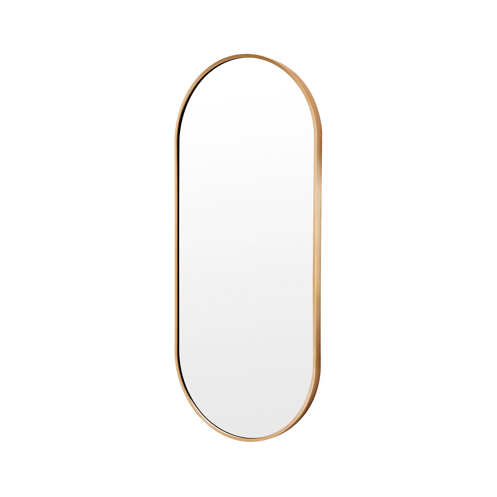 Wall Mirror Oval Aluminum Frame Bathroom 45x100cm GOLD V274-FT-BM-ALUOV-GLD45100