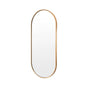Wall Mirror Oval Aluminum Frame Bathroom 45x100cm GOLD V274-FT-BM-ALUOV-GLD45100