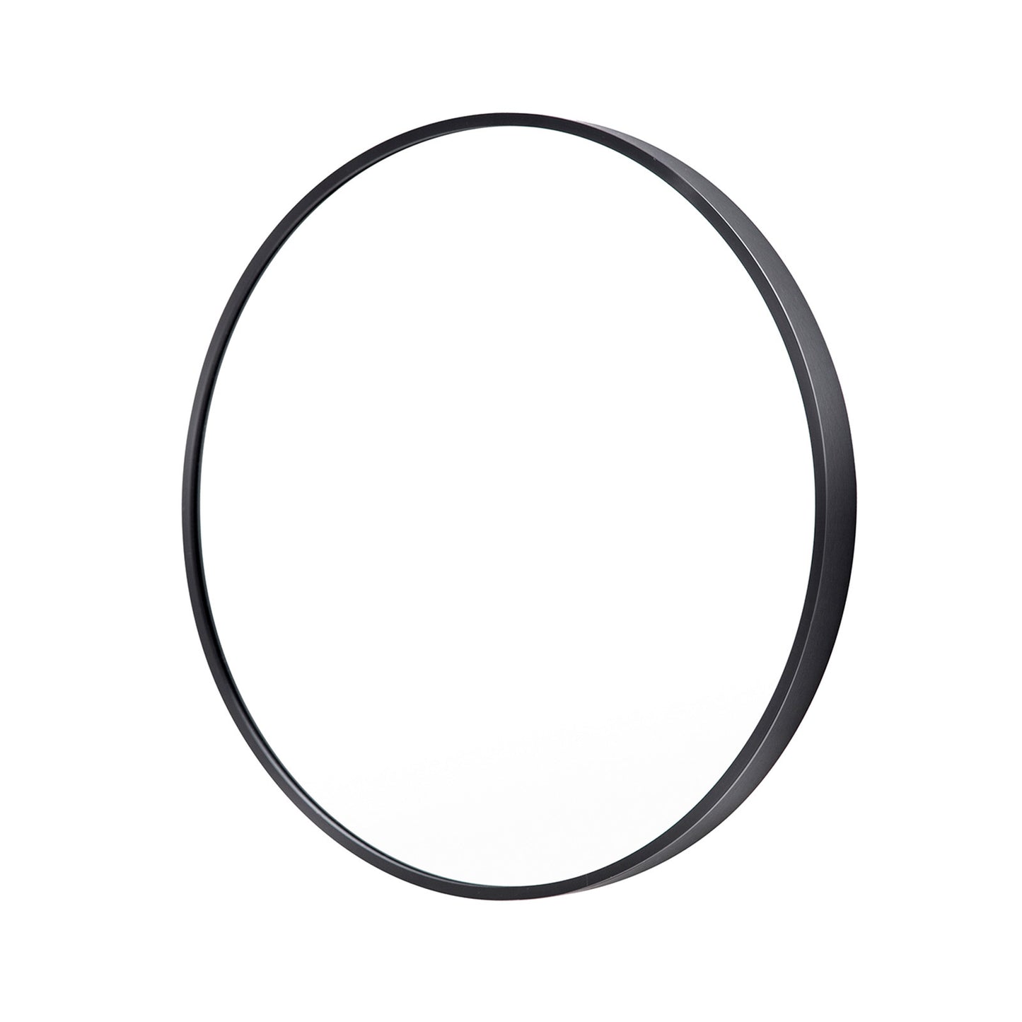 Wall Mirror Round Aluminum Frame Bathroom 80cm BLACK V274-FT-BM-ALUR-BK80