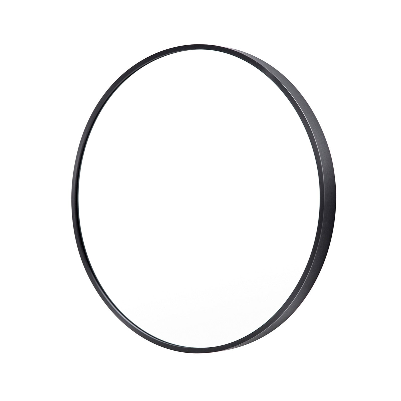 Wall Mirror Round Aluminum Frame Bathroom 80cm BLACK V274-FT-BM-ALUR-BK80