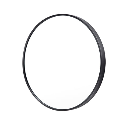 Wall Mirror Round Aluminum Frame Bathroom 80cm BLACK V274-FT-BM-ALUR-BK80