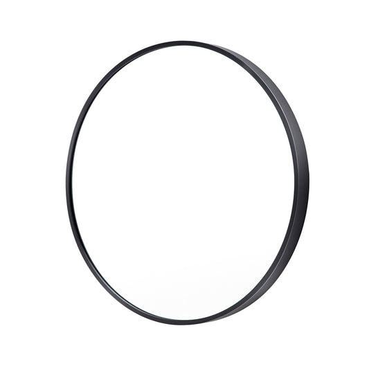 Wall Mirror Round Aluminum Frame Bathroom 80cm BLACK V274-FT-BM-ALUR-BK80
