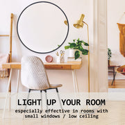 Wall Mirror Round Aluminum Frame Bathroom 80cm BLACK V274-FT-BM-ALUR-BK80