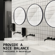 Wall Mirror Round Aluminum Frame Bathroom 80cm BLACK V274-FT-BM-ALUR-BK80