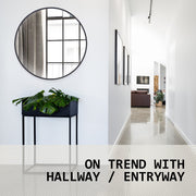 Wall Mirror Round Aluminum Frame Bathroom 80cm BLACK V274-FT-BM-ALUR-BK80