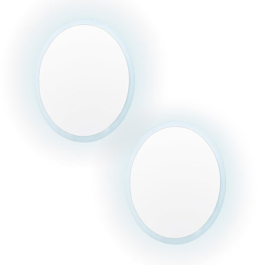 2 Set LED Wall Mirror Round Anti-Fog Bathroom 50cm V274-FT-BM-LEDR-50-X2