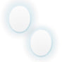 2 Set LED Wall Mirror Round Anti-Fog Bathroom 50cm V274-FT-BM-LEDR-50-X2