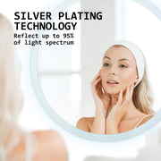 2 Set LED Wall Mirror Round Anti-Fog Bathroom 50cm V274-FT-BM-LEDR-50-X2