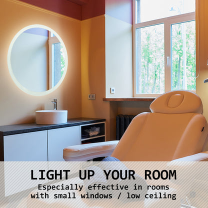 LED Wall Mirror Round Anti-Fog Bathroom 70cm V274-FT-BM-LEDR-70