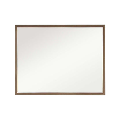 Wall Mirror Rectangular Frame Bathroom 70x90cm Antique Brown V274-FT-BM-PSSQ-AWD7090