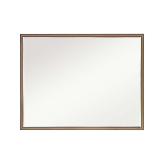 Wall Mirror Rectangular Frame Bathroom 70x90cm Antique Brown V274-FT-BM-PSSQ-AWD7090