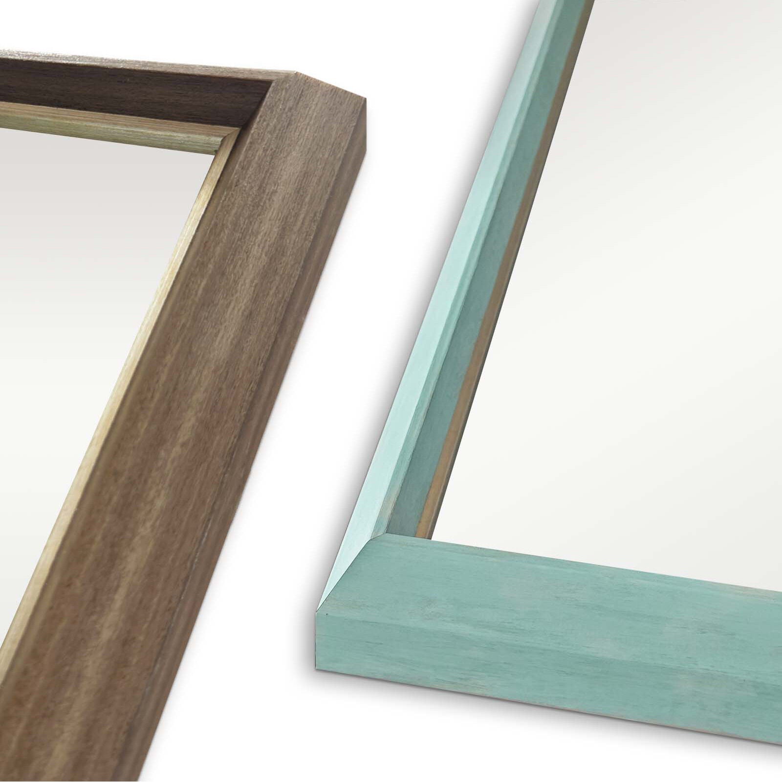 Wall Mirror Rectangular Frame Bathroom 70x90cm Antique Brown V274-FT-BM-PSSQ-AWD7090