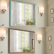 Wall Mirror Rectangular Frame Bathroom 70x90cm Antique Brown V274-FT-BM-PSSQ-AWD7090