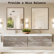 Wall Mirror Rectangular Frame Bathroom 70x90cm Antique Brown V274-FT-BM-PSSQ-AWD7090