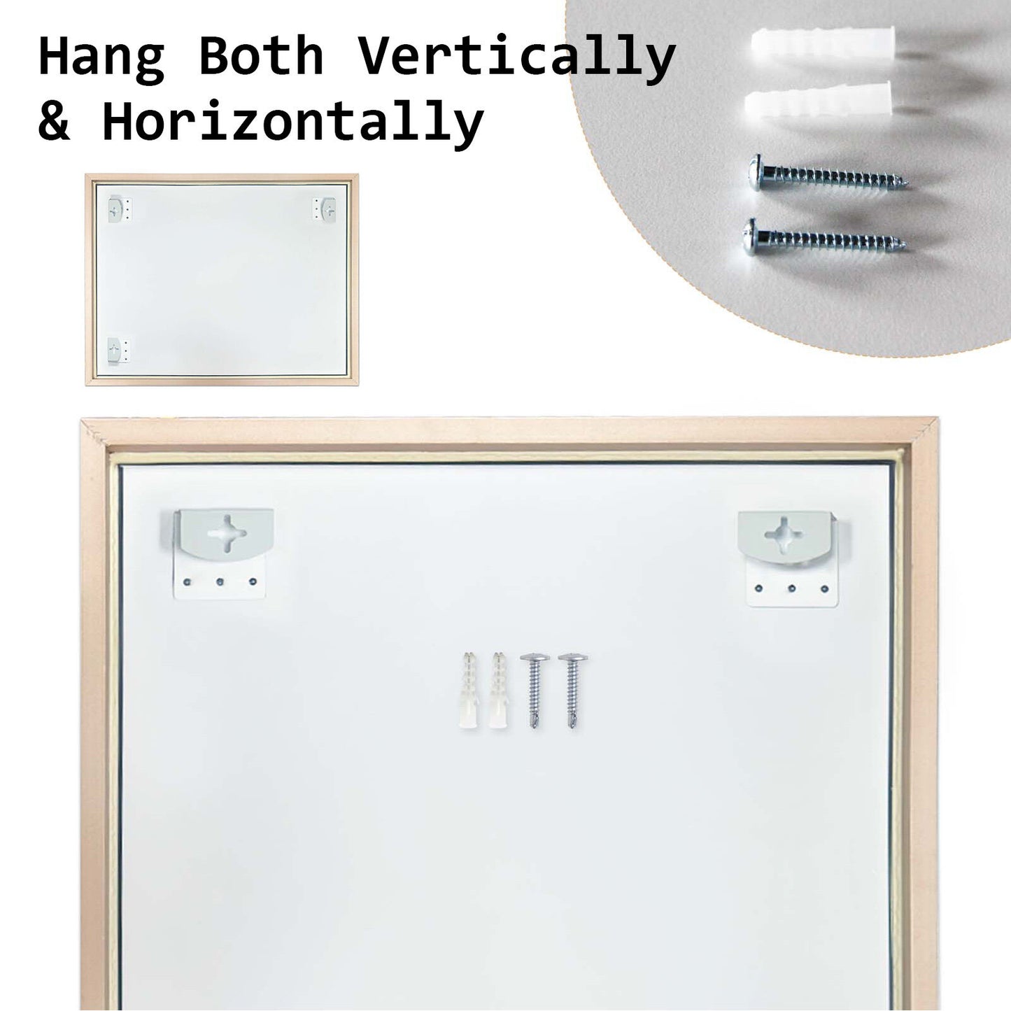 Wall Mirror Rectangular Frame Bathroom 70x90cm Antique Brown V274-FT-BM-PSSQ-AWD7090