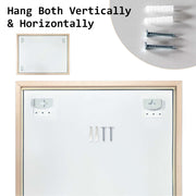 Wall Mirror Rectangular Frame Bathroom 70x90cm Antique Brown V274-FT-BM-PSSQ-AWD7090