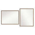 2 Set Wall Mirror Rectangular Frame Bathroom 70x90cm Antique Brown V274-FT-BM-PSSQ-AWD7090-X2