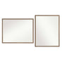 2 Set Wall Mirror Rectangular Frame Bathroom 70x90cm Antique Brown V274-FT-BM-PSSQ-AWD7090-X2