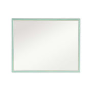 Wall Mirror Rectangular Frame Bathroom 70x90cm Turquoise V274-FT-BM-PSSQ-LB7090