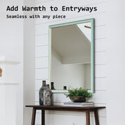 Wall Mirror Rectangular Frame Bathroom 70x90cm Turquoise V274-FT-BM-PSSQ-LB7090