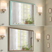Wall Mirror Rectangular Frame Bathroom 70x90cm Turquoise V274-FT-BM-PSSQ-LB7090
