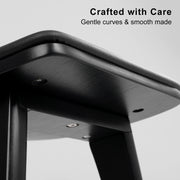 2X Wooden Bar Stool Padded PU Leather Dining Chair KANSO 65cm BLACK V274-FT-BSWO-AM552P-BK2