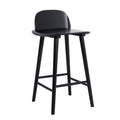 Wooden Bar Stool Dining Chair Ash Wood ELISE 65cm BLACK V274-FT-BSWO-LY038-BK