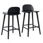 2X Wooden Bar Stool Dining Chair Ash Wood ELISE 65cm BLACK V274-FT-BSWO-LY038-BK2