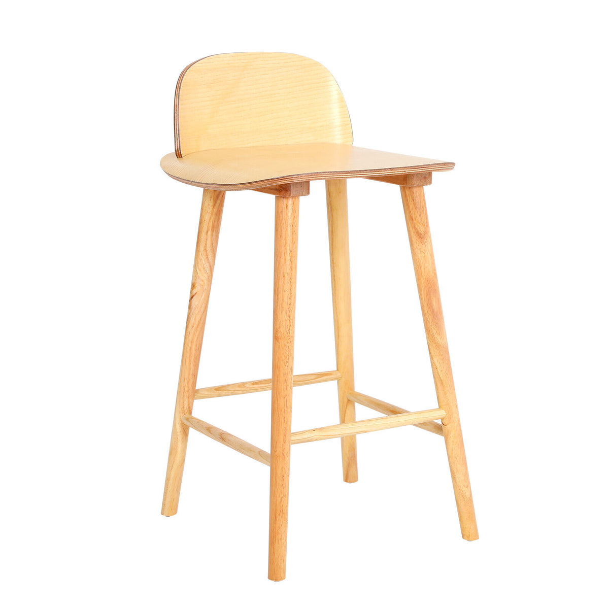 Wooden Bar Stool Dining Chair Ash Wood ELISE 65cm V274-FT-BSWO-LY038-WD