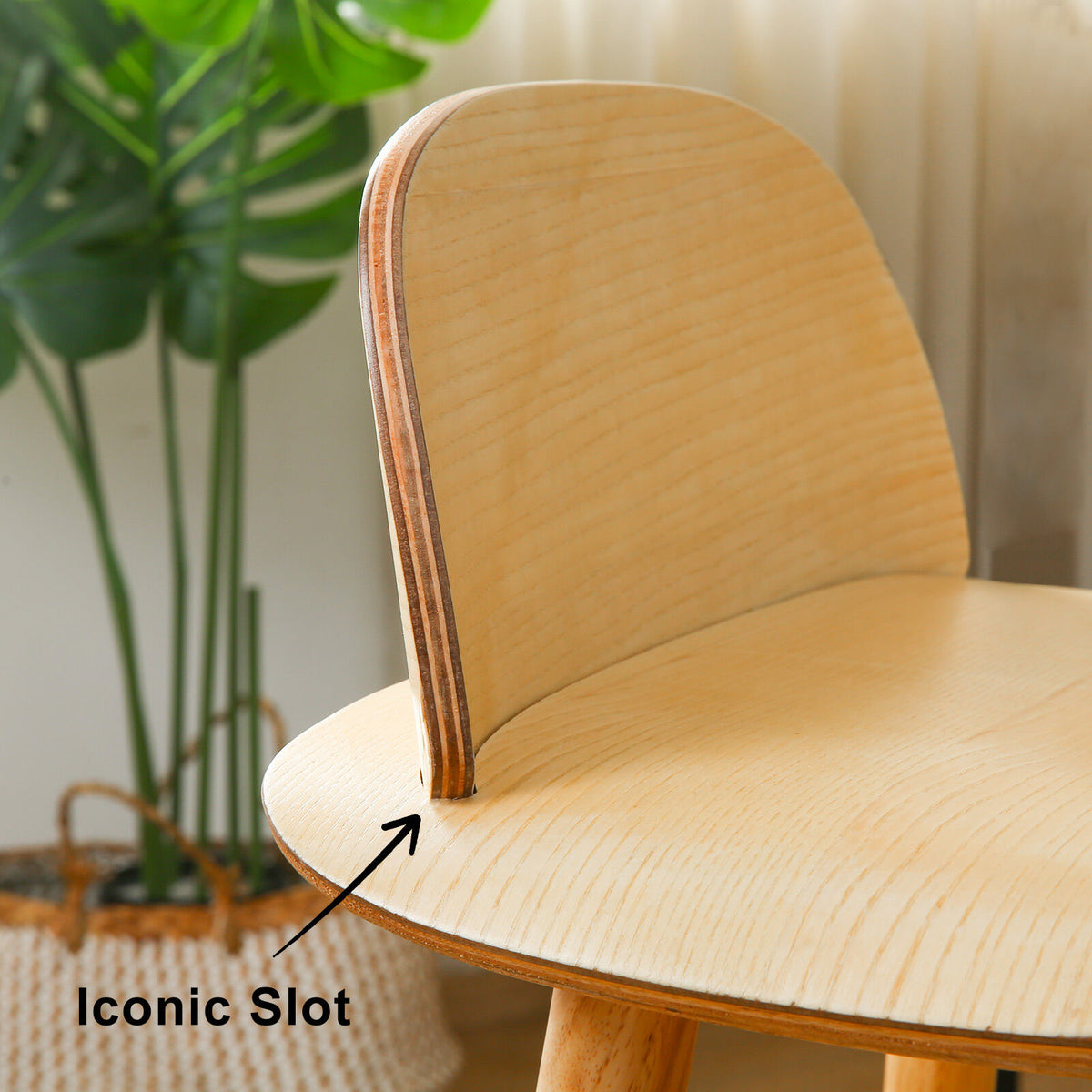 Wooden Bar Stool Dining Chair Ash Wood ELISE 65cm V274-FT-BSWO-LY038-WD