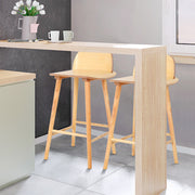 Wooden Bar Stool Dining Chair Ash Wood ELISE 65cm V274-FT-BSWO-LY038-WD