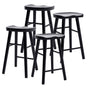 4X Wooden Bar Stool Dining Chair Pine Wood FRIDA 65cm BLACK V274-FT-BSWO-LY096-WD4