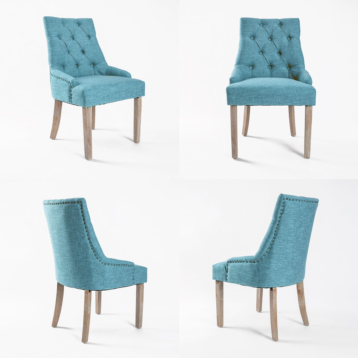French Provincial Dining Chair Oak Leg AMOUR BLUE V274-FT-FC8443-BU1