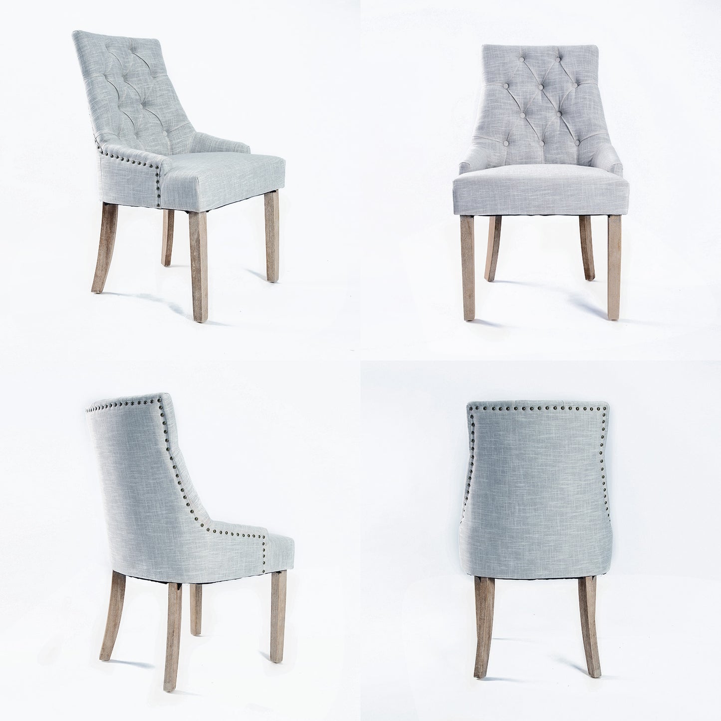 French Provincial Dining Chair Oak Leg AMOUR GREY V274-FT-FC8443-GY1