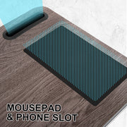 Lap Desk Laptop Stand Phone Tablet Holder Mousepad Cushioned Lapdesk IRON GREY OAK V274-FT-GO27-LD-IGO
