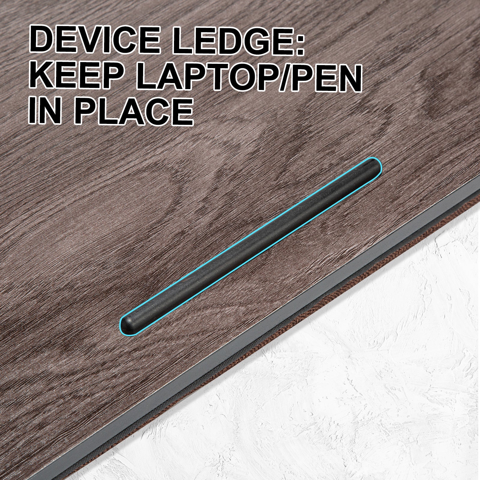 Lap Desk Laptop Stand Phone Tablet Holder Mousepad Cushioned Lapdesk IRON GREY OAK V274-FT-GO27-LD-IGO