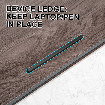 Lap Desk Laptop Stand Phone Tablet Holder Mousepad Cushioned Lapdesk IRON GREY OAK V274-FT-GO27-LD-IGO