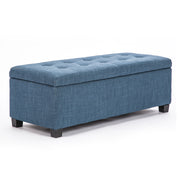 Storage Ottoman Stool 102cm Fabric DARK BLUE V274-FT-GQ003-DBU