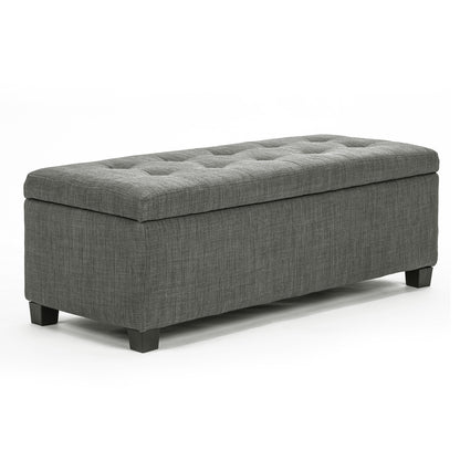 Storage Ottoman Stool 102cm Fabric DARK GREY V274-FT-GQ003-DGY