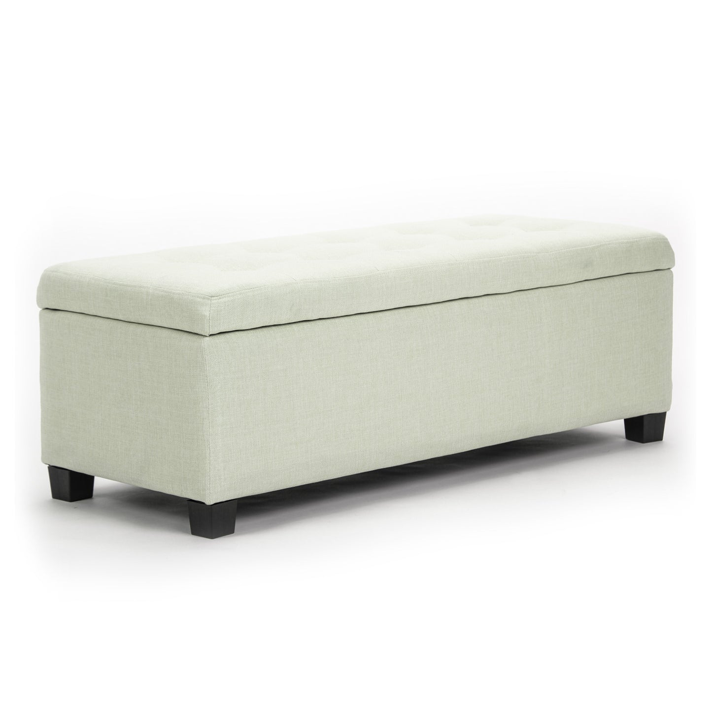 Storage Ottoman Stool 102cm Fabric LIGHT GREEN V274-FT-GQ003-LGN