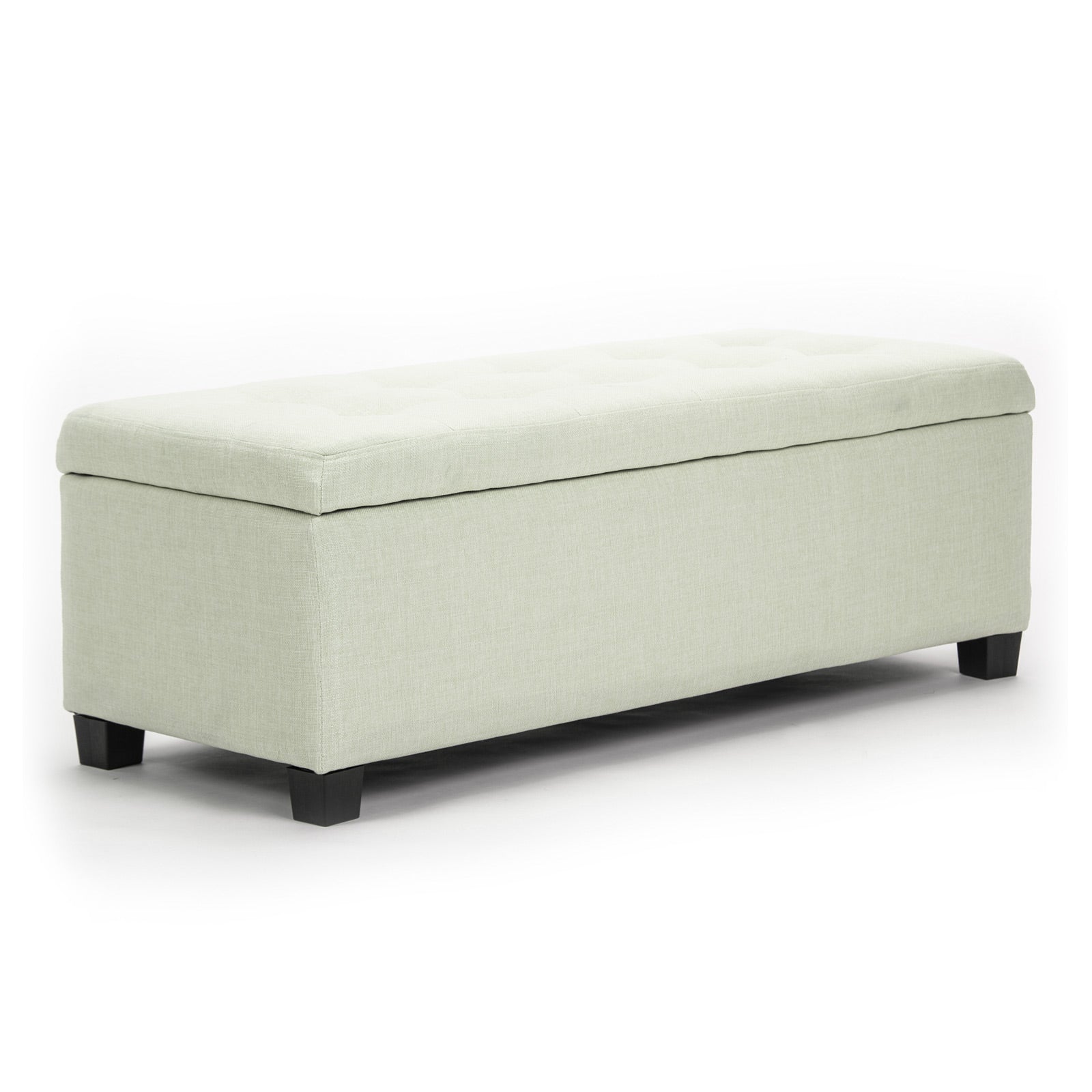 Storage Ottoman Stool 102cm Fabric LIGHT GREEN V274-FT-GQ003-LGN
