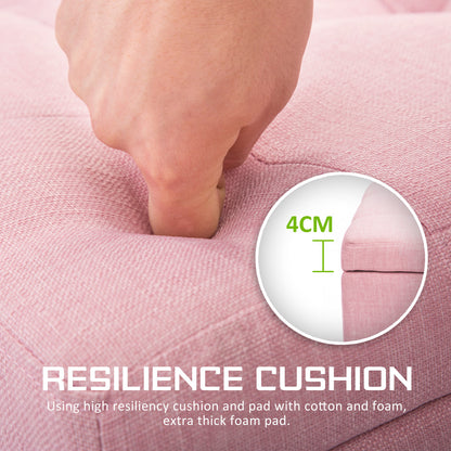 Storage Ottoman Stool 102cm Fabric PINK V274-FT-GQ003-PK