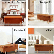 Storage Ottoman Stool Bench Seat 97cm PU Leather BROWN V274-FT-GQ104-BN